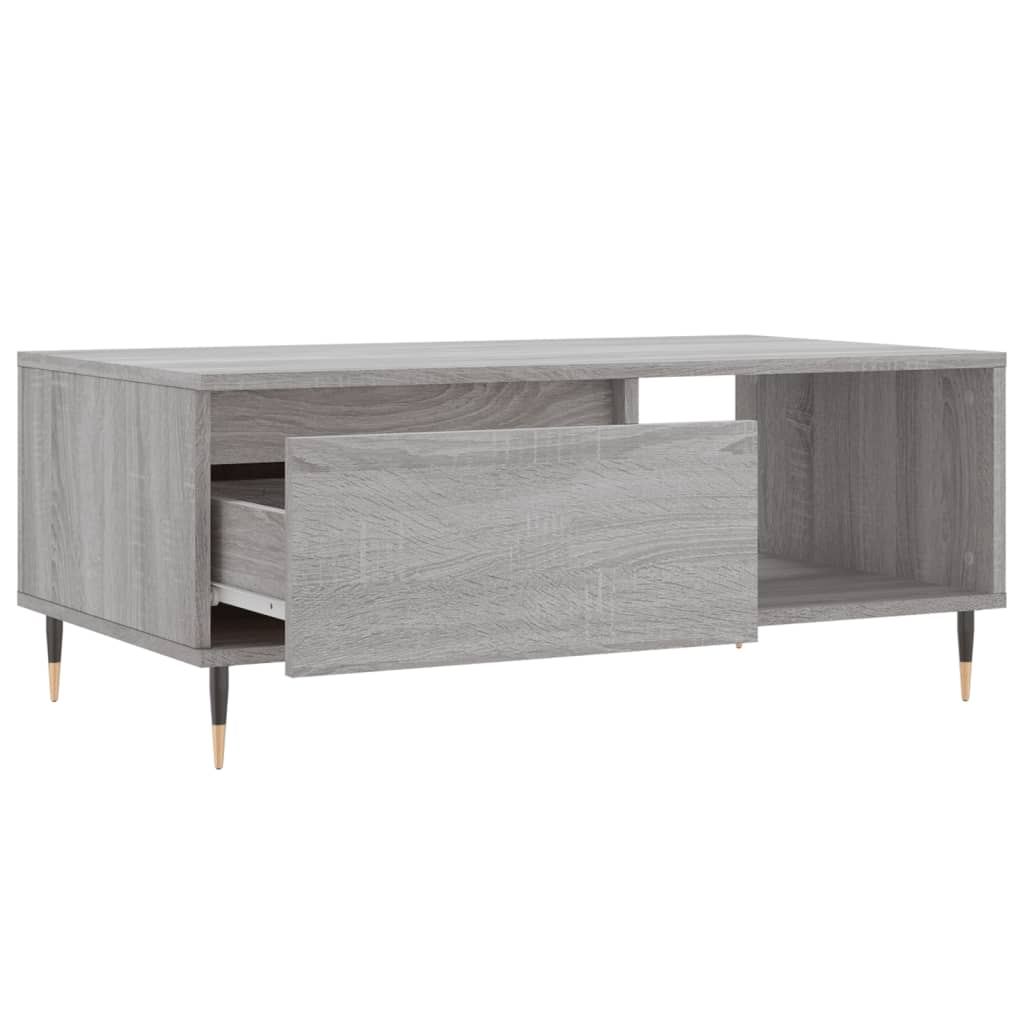 Couchtisch Grau Sonoma 90x50x36,5 cm Holzwerkstoff - Pazzar.ch