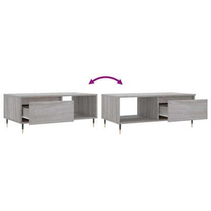 Couchtisch Grau Sonoma 90x50x36,5 cm Holzwerkstoff - Pazzar.ch