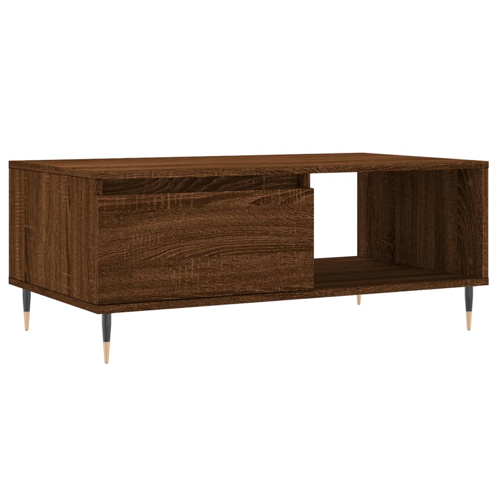 Couchtisch Braun Eichen-Optik 90x50x36,5 cm Holzwerkstoff - Pazzar.ch