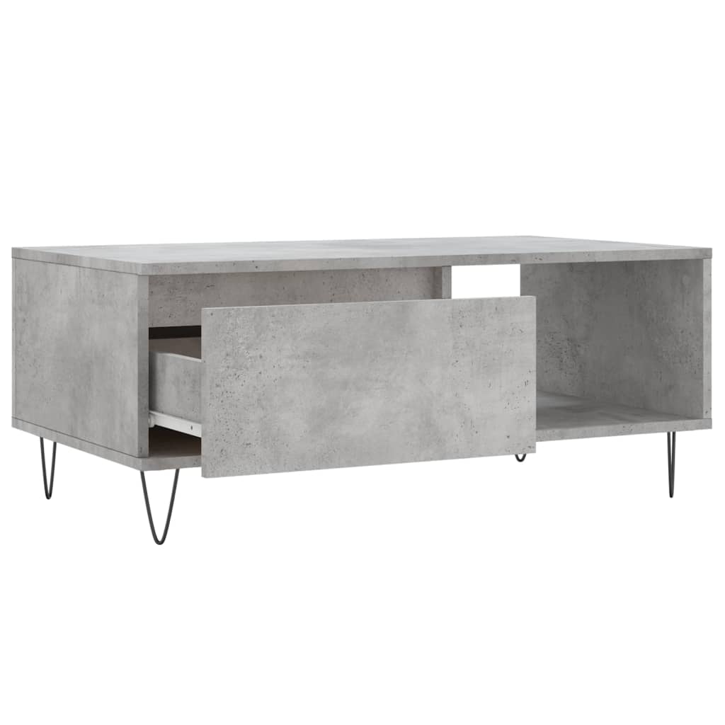 Couchtisch Betongrau 90x50x36,5 cm Holzwerkstoff - Pazzar.ch