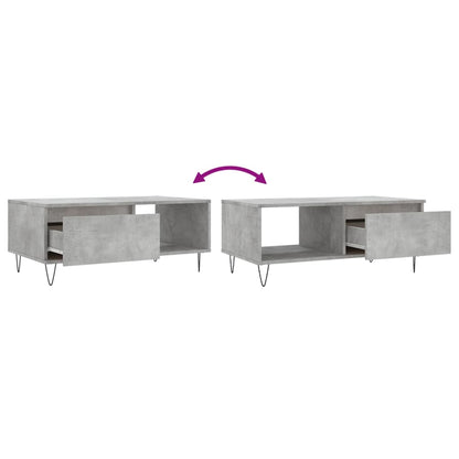 Couchtisch Betongrau 90x50x36,5 cm Holzwerkstoff - Pazzar.ch