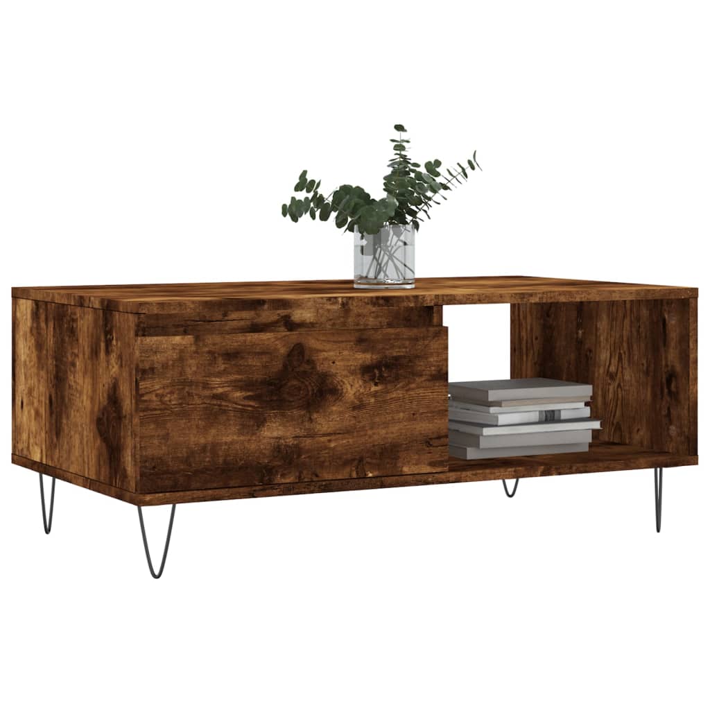 Couchtisch Räuchereiche 90x50x36,5 cm Holzwerkstoff - Pazzar.ch