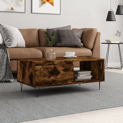 Couchtisch Räuchereiche 90x50x36,5 cm Holzwerkstoff - Pazzar.ch