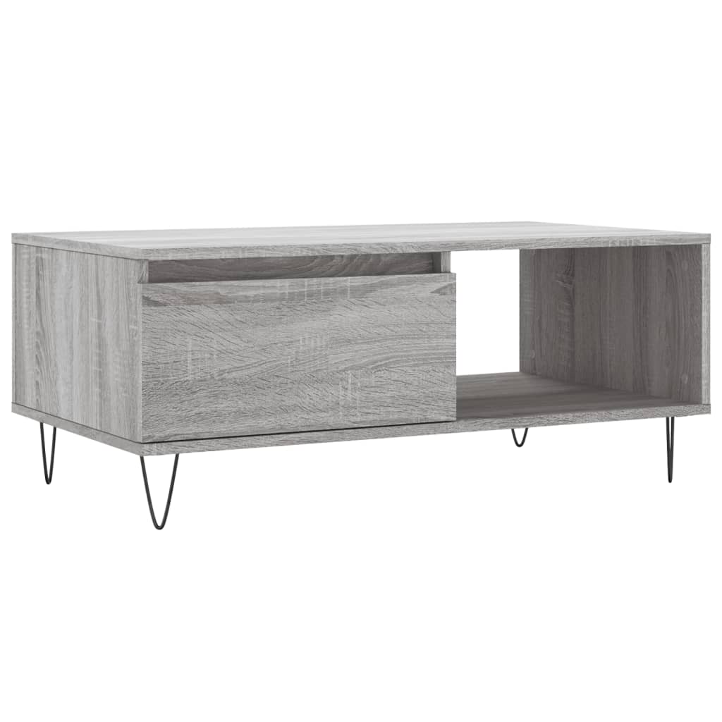 Couchtisch Grau Sonoma 90x50x36,5 cm Holzwerkstoff - Pazzar.ch