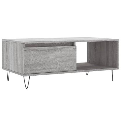 Couchtisch Grau Sonoma 90x50x36,5 cm Holzwerkstoff - Pazzar.ch