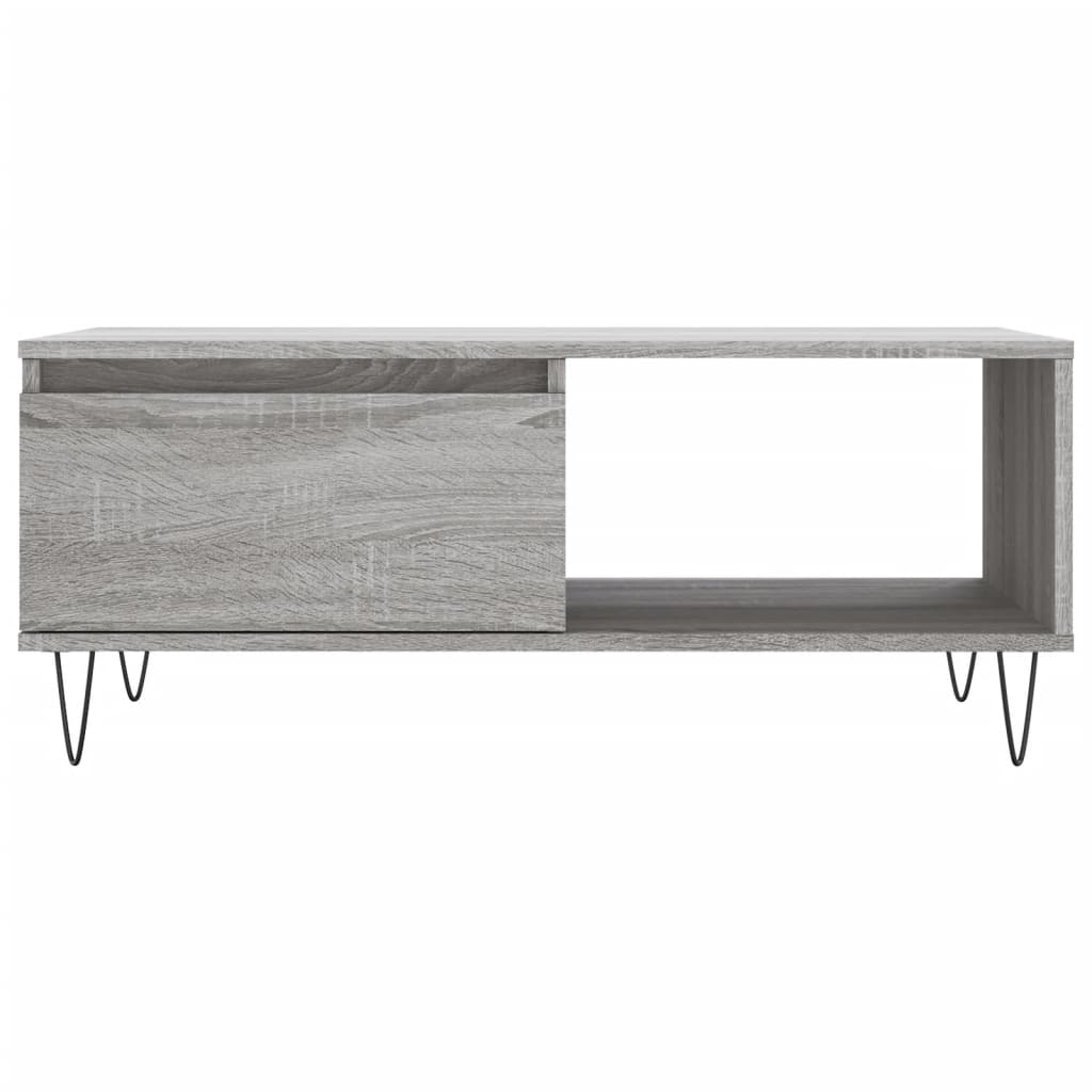 Couchtisch Grau Sonoma 90x50x36,5 cm Holzwerkstoff - Pazzar.ch