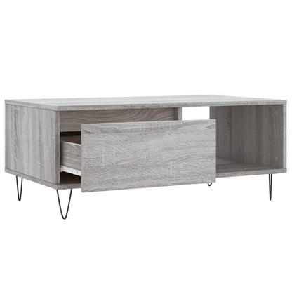 Couchtisch Grau Sonoma 90x50x36,5 cm Holzwerkstoff - Pazzar.ch