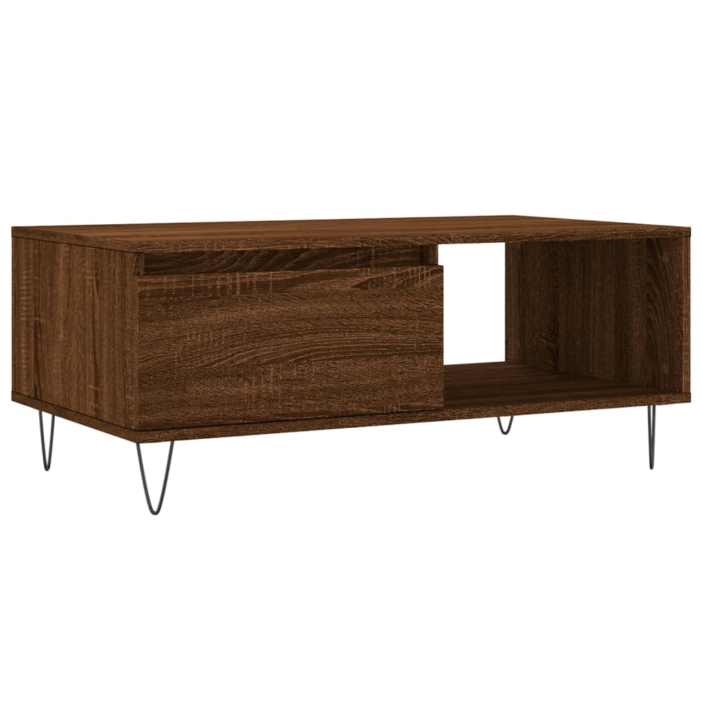 Couchtisch Braun Eichen-Optik 90x50x36,5 cm Holzwerkstoff - Pazzar.ch