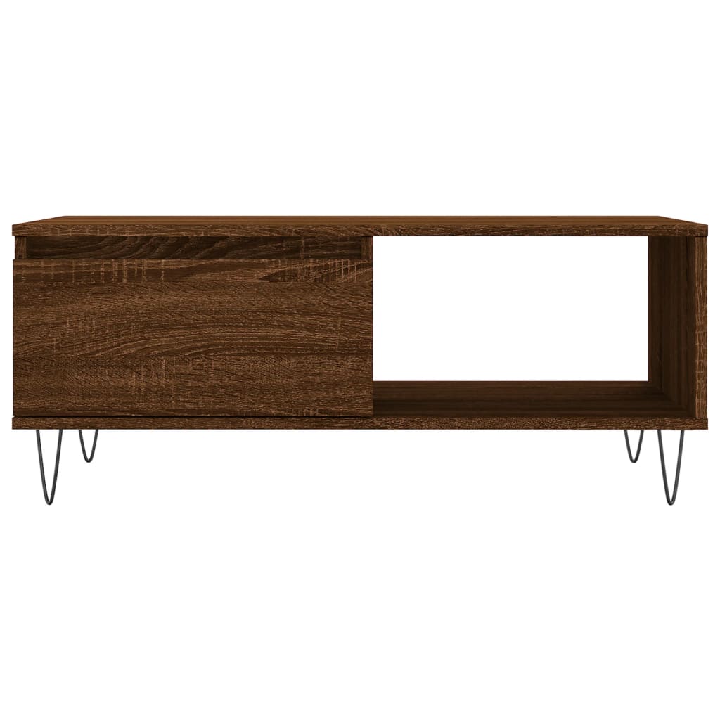 Couchtisch Braun Eichen-Optik 90x50x36,5 cm Holzwerkstoff - Pazzar.ch