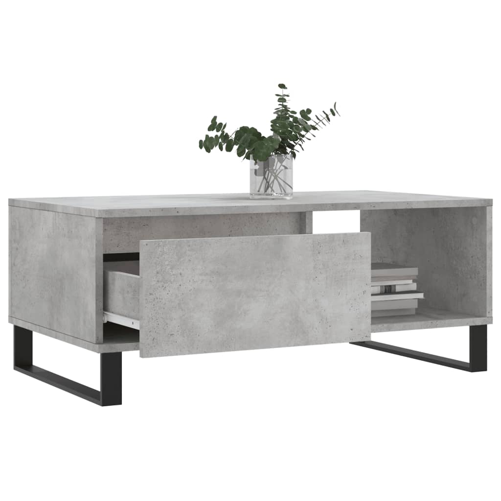 Couchtisch Betongrau 90x50x36,5 cm Holzwerkstoff - Pazzar.ch