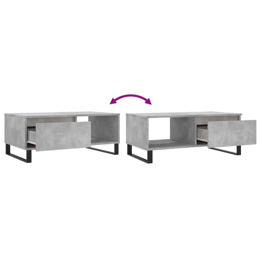 Couchtisch Betongrau 90x50x36,5 cm Holzwerkstoff - Pazzar.ch