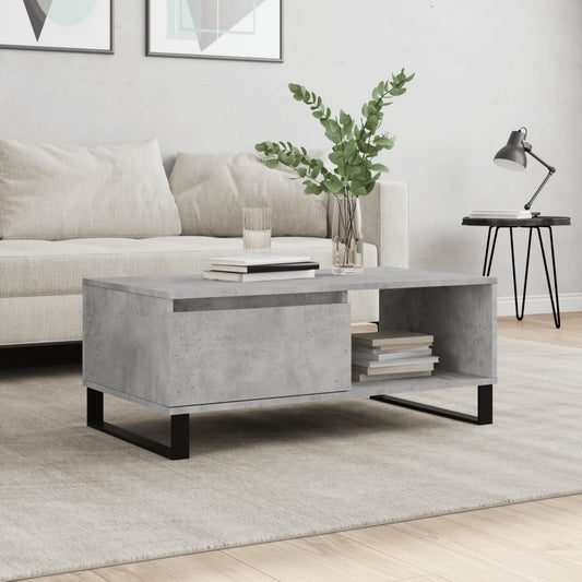 Couchtisch Betongrau 90x50x36,5 cm Holzwerkstoff - Pazzar.ch