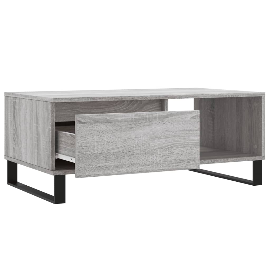 Couchtisch Grau Sonoma 90x50x36,5 cm Holzwerkstoff - Pazzar.ch