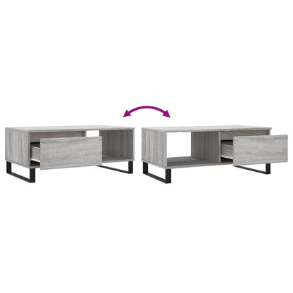 Couchtisch Grau Sonoma 90x50x36,5 cm Holzwerkstoff - Pazzar.ch