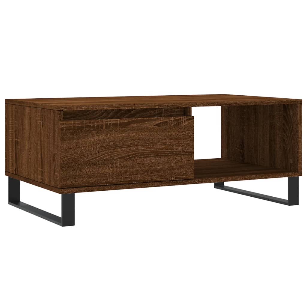 Couchtisch Braun Eichen-Optik 90x50x36,5 cm Holzwerkstoff - Pazzar.ch