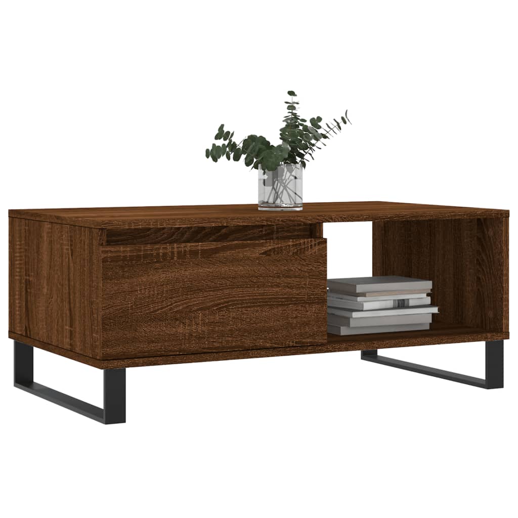 Couchtisch Braun Eichen-Optik 90x50x36,5 cm Holzwerkstoff - Pazzar.ch