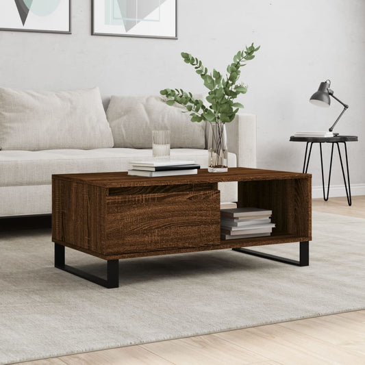Couchtisch Braun Eichen-Optik 90x50x36,5 cm Holzwerkstoff - Pazzar.ch