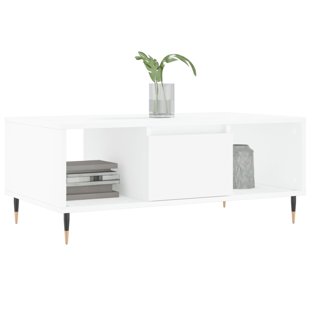 Couchtisch Weiß 90x50x36,5 cm Holzwerkstoff - Pazzar.ch