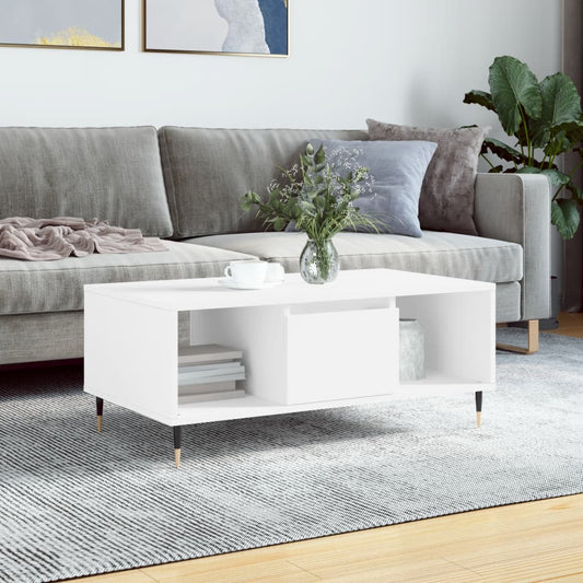 Couchtisch Weiß 90x50x36,5 cm Holzwerkstoff - Pazzar.ch