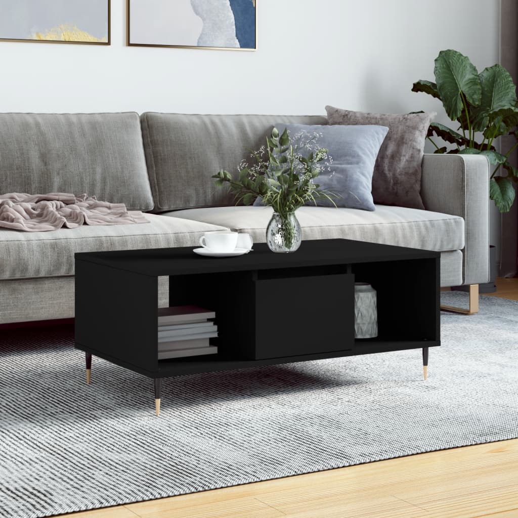 Couchtisch Schwarz 90x50x36,5 cm Holzwerkstoff - Pazzar.ch