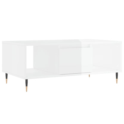 Couchtisch Hochglanz-Weiß 90x50x36,5 cm Holzwerkstoff - Pazzar.ch