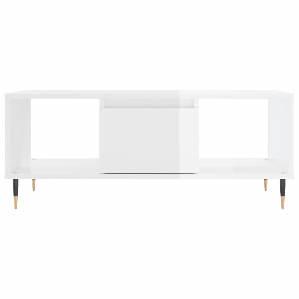 Couchtisch Hochglanz-Weiß 90x50x36,5 cm Holzwerkstoff - Pazzar.ch