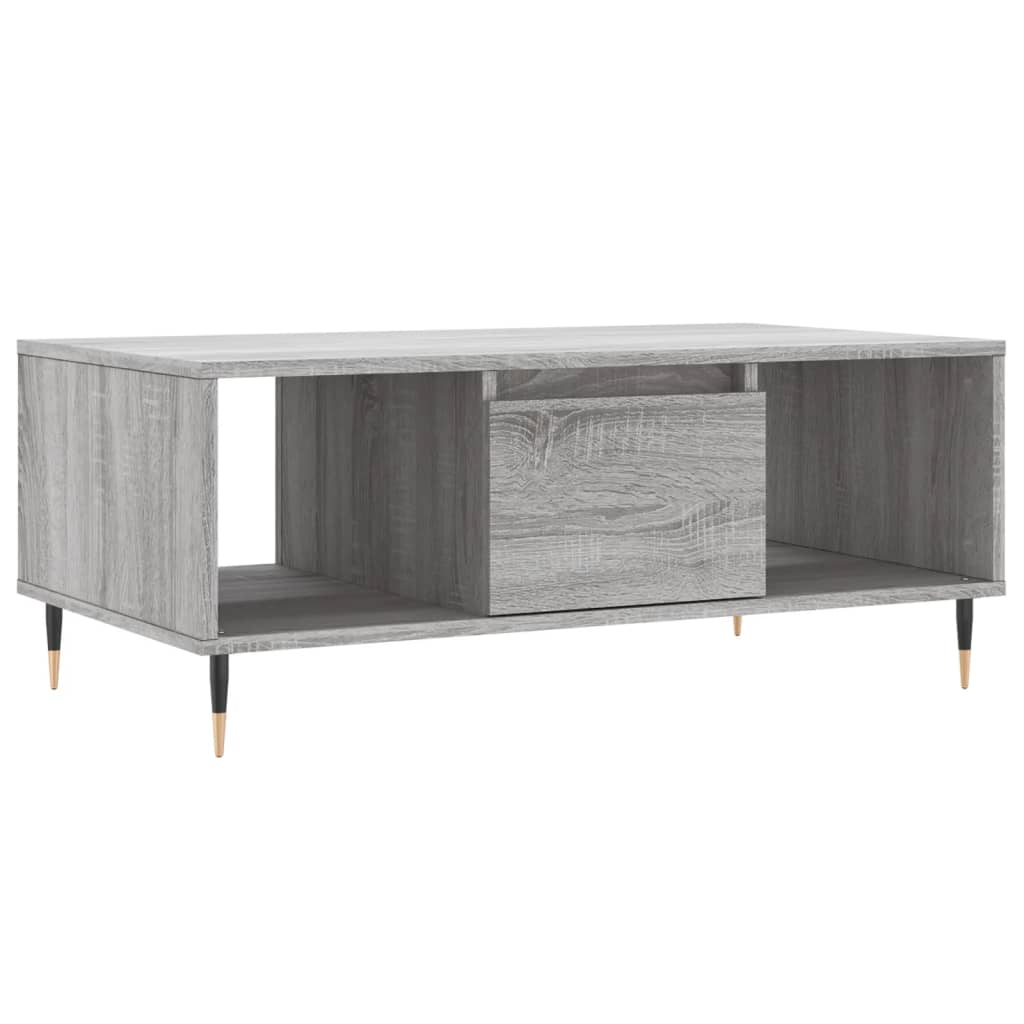 Couchtisch Grau Sonoma 90x50x36,5 cm Holzwerkstoff - Pazzar.ch