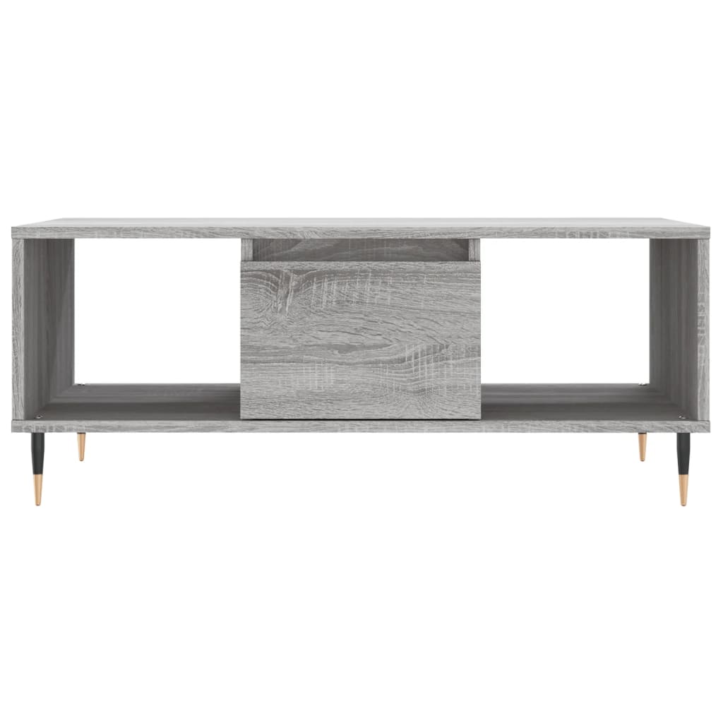 Couchtisch Grau Sonoma 90x50x36,5 cm Holzwerkstoff - Pazzar.ch