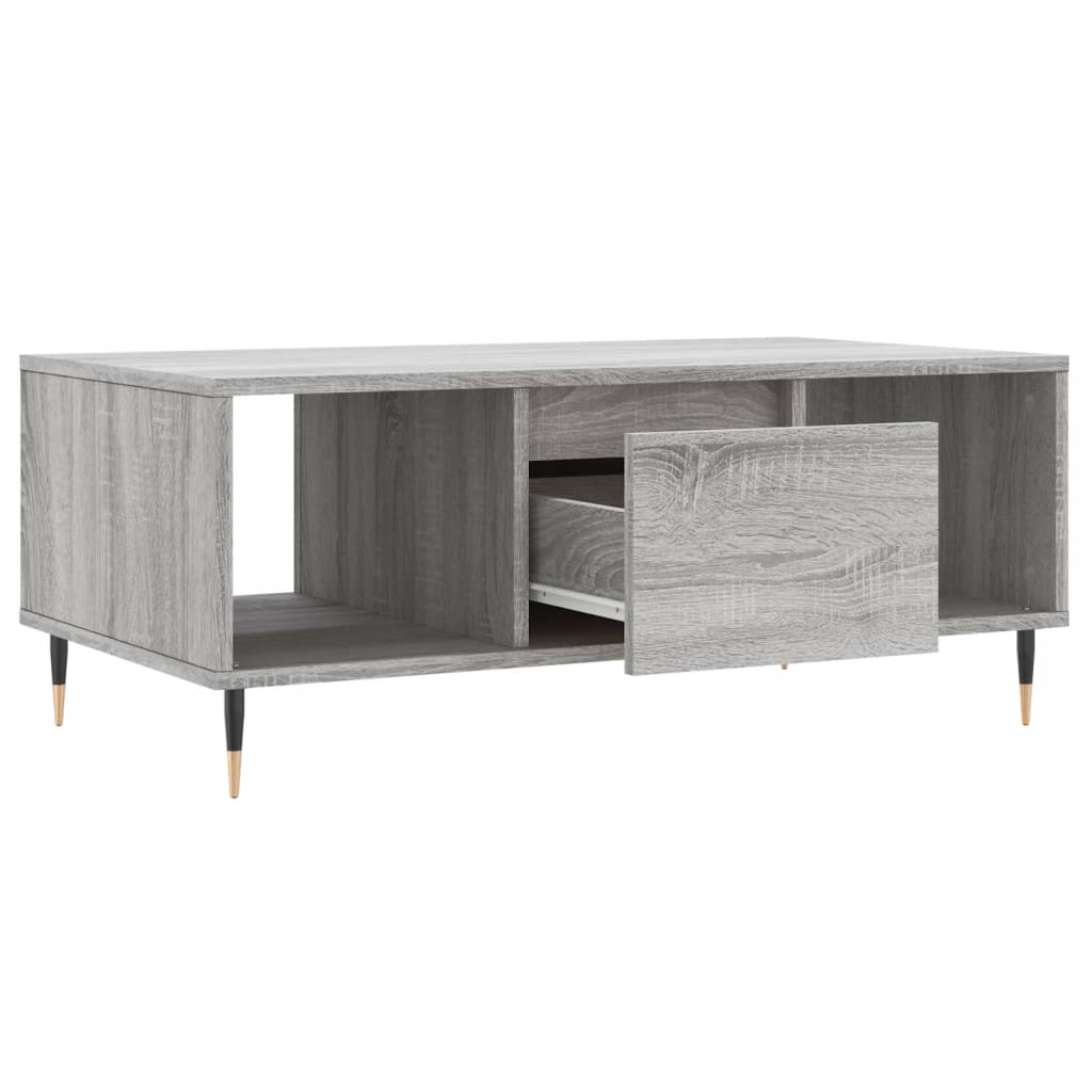 Couchtisch Grau Sonoma 90x50x36,5 cm Holzwerkstoff - Pazzar.ch