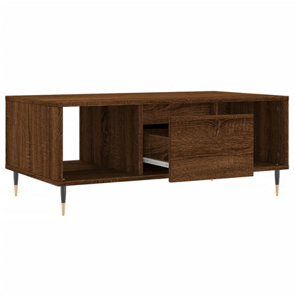 Couchtisch Braun Eichen-Optik 90x50x36,5 cm Holzwerkstoff - Pazzar.ch