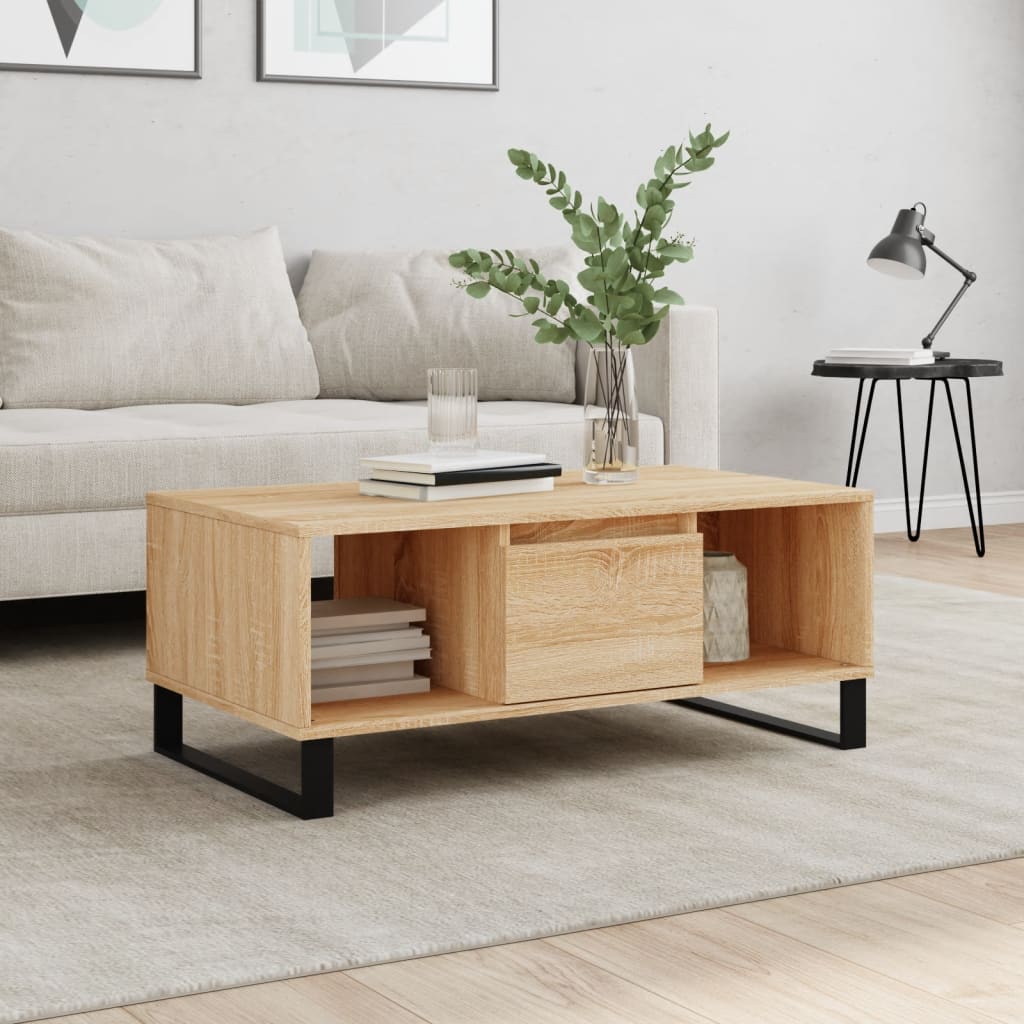 Couchtisch Sonoma-Eiche 90x50x36,5 cm Holzwerkstoff - Pazzar.ch