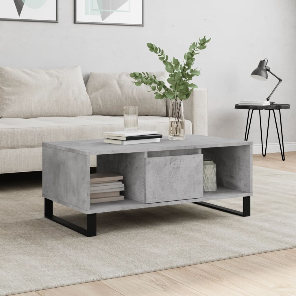 Couchtisch Betongrau 90x50x36,5 cm Holzwerkstoff - Pazzar.ch