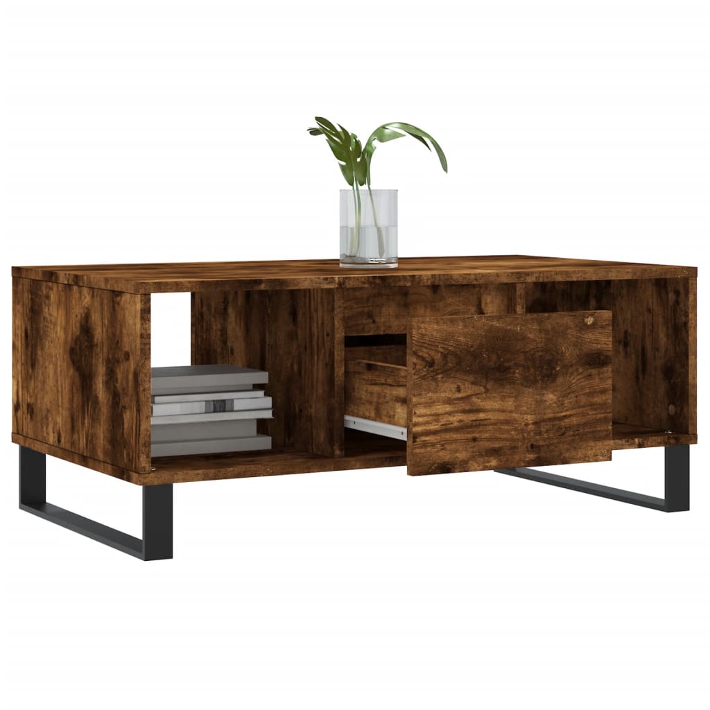 Couchtisch Räuchereiche 90x50x36,5 cm Holzwerkstoff - Pazzar.ch