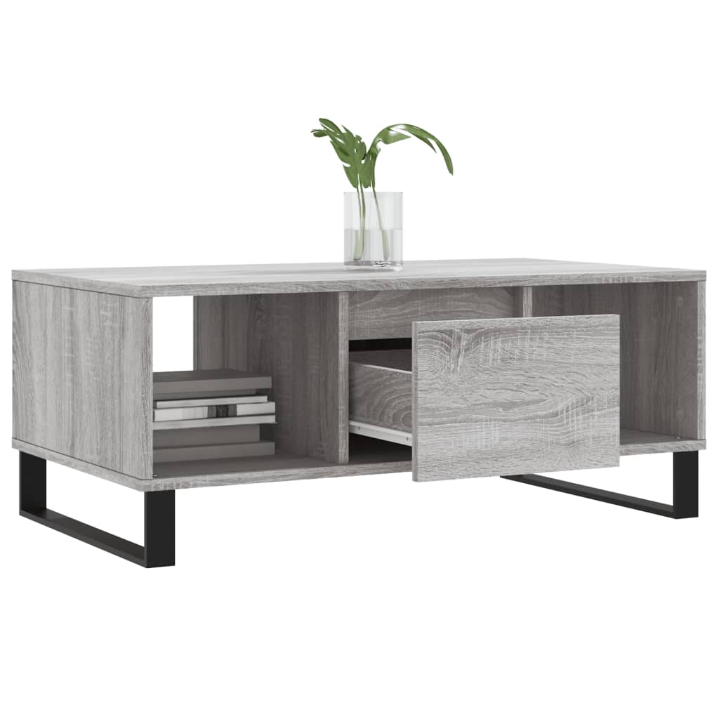 Couchtisch Grau Sonoma 90x50x36,5 cm Holzwerkstoff - Pazzar.ch