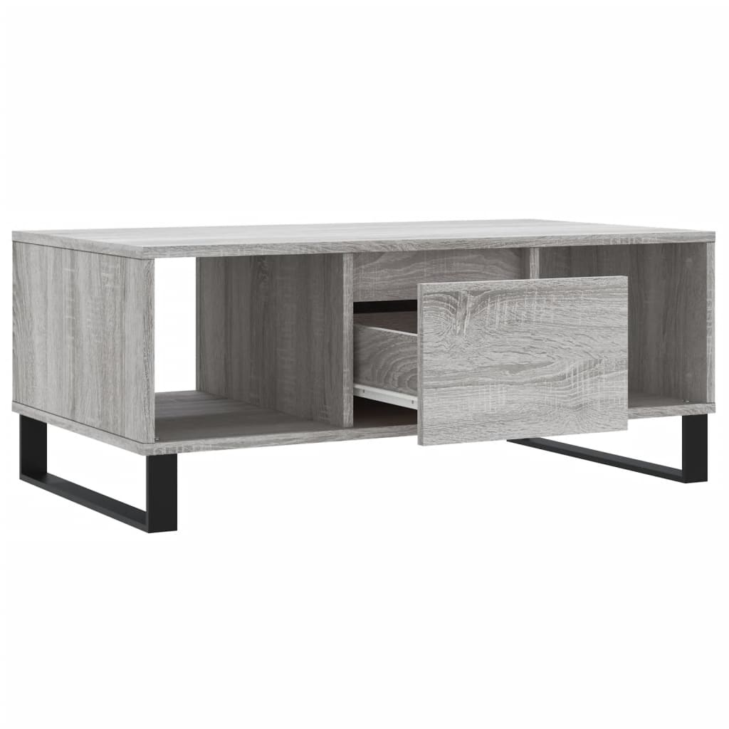 Couchtisch Grau Sonoma 90x50x36,5 cm Holzwerkstoff - Pazzar.ch