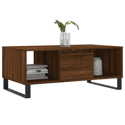 Couchtisch Braun Eichen-Optik 90x50x36,5 cm Holzwerkstoff - Pazzar.ch