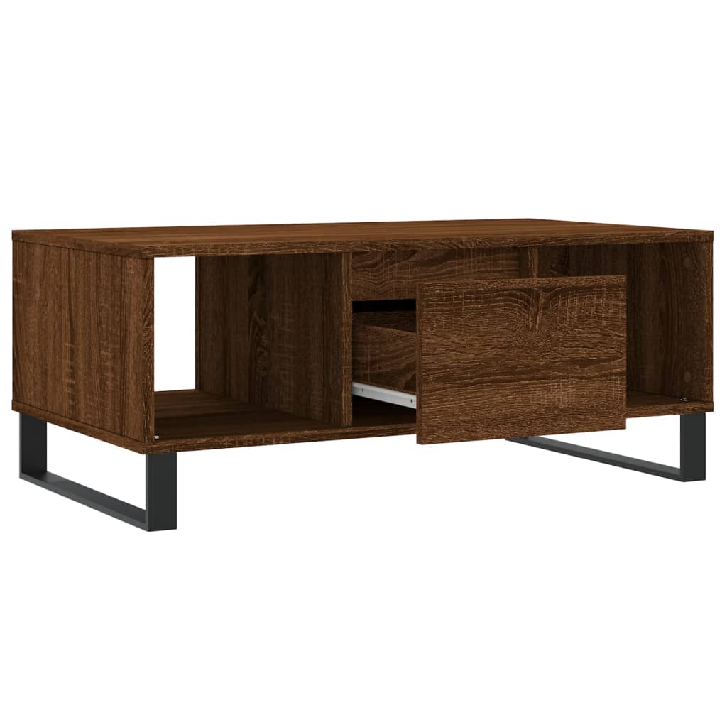 Couchtisch Braun Eichen-Optik 90x50x36,5 cm Holzwerkstoff - Pazzar.ch