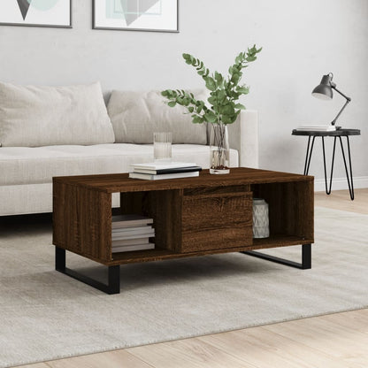 Couchtisch Braun Eichen-Optik 90x50x36,5 cm Holzwerkstoff - Pazzar.ch