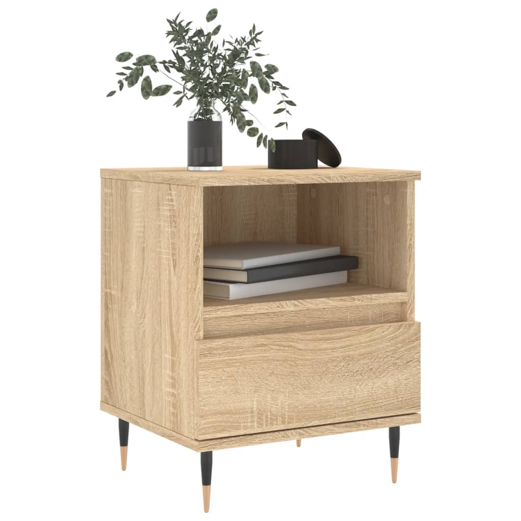 Nachttische 2 Stk. Sonoma-Eiche 40x35x50 cm Holzwerkstoff - Pazzar.ch