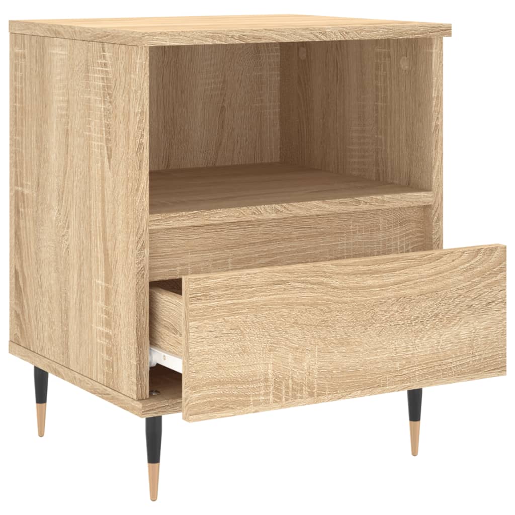 Nachttische 2 Stk. Sonoma-Eiche 40x35x50 cm Holzwerkstoff - Pazzar.ch