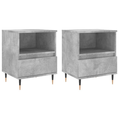 Nachttische 2 Stk. Betongrau 40x35x50 cm Holzwerkstoff - Pazzar.ch