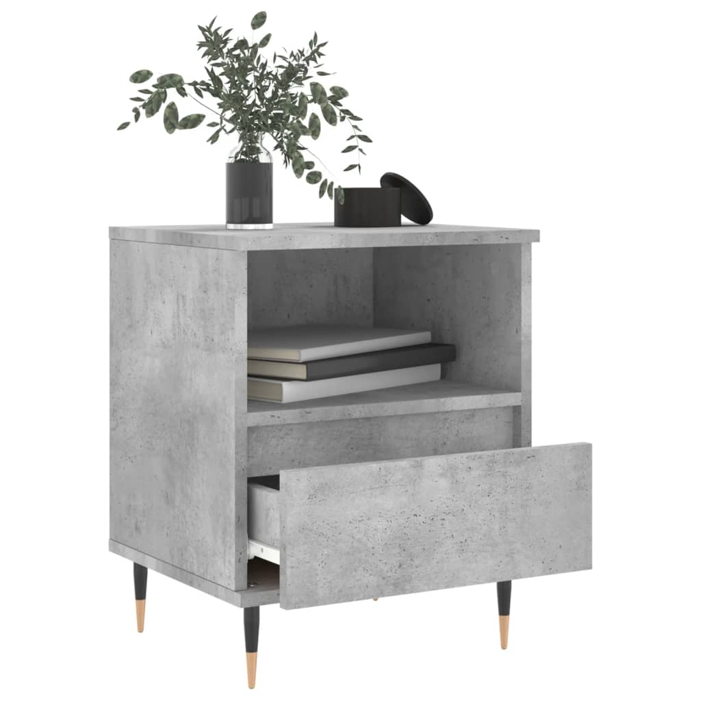 Nachttische 2 Stk. Betongrau 40x35x50 cm Holzwerkstoff - Pazzar.ch