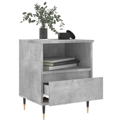 Nachttische 2 Stk. Betongrau 40x35x50 cm Holzwerkstoff - Pazzar.ch