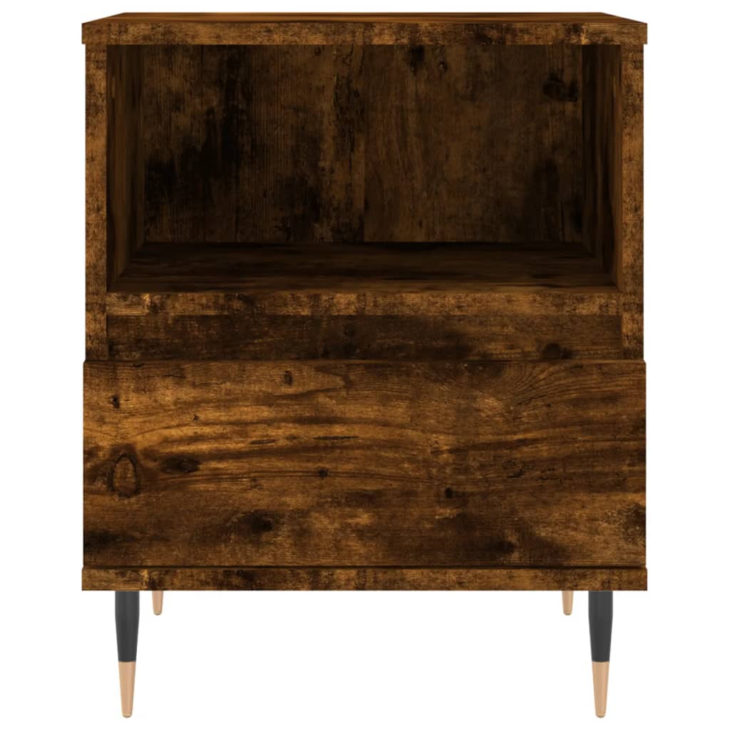 Nachttische 2 Stk. Räuchereiche 40x35x50 cm Holzwerkstoff - Pazzar.ch