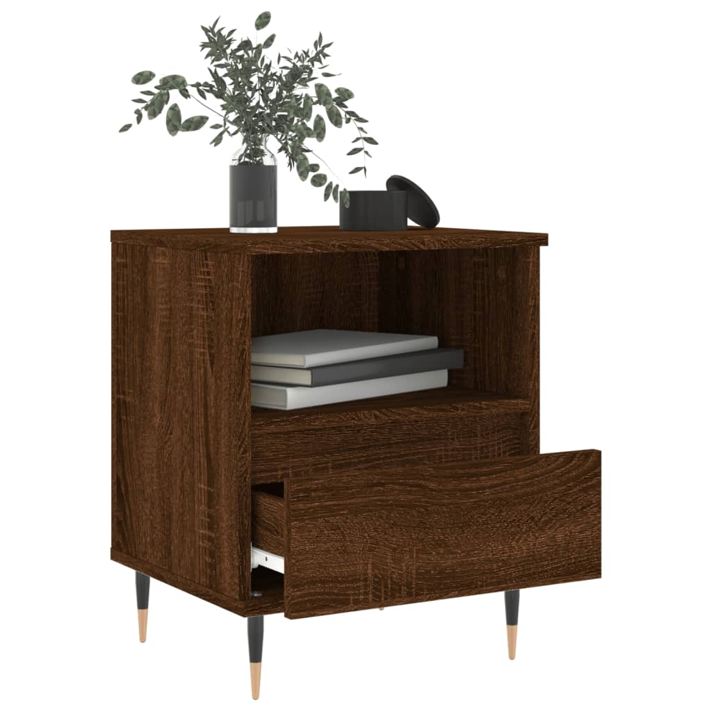 Nachttische 2 Stk. Braun Eichen-Optik 40x35x50 cm Holzwerkstoff - Pazzar.ch