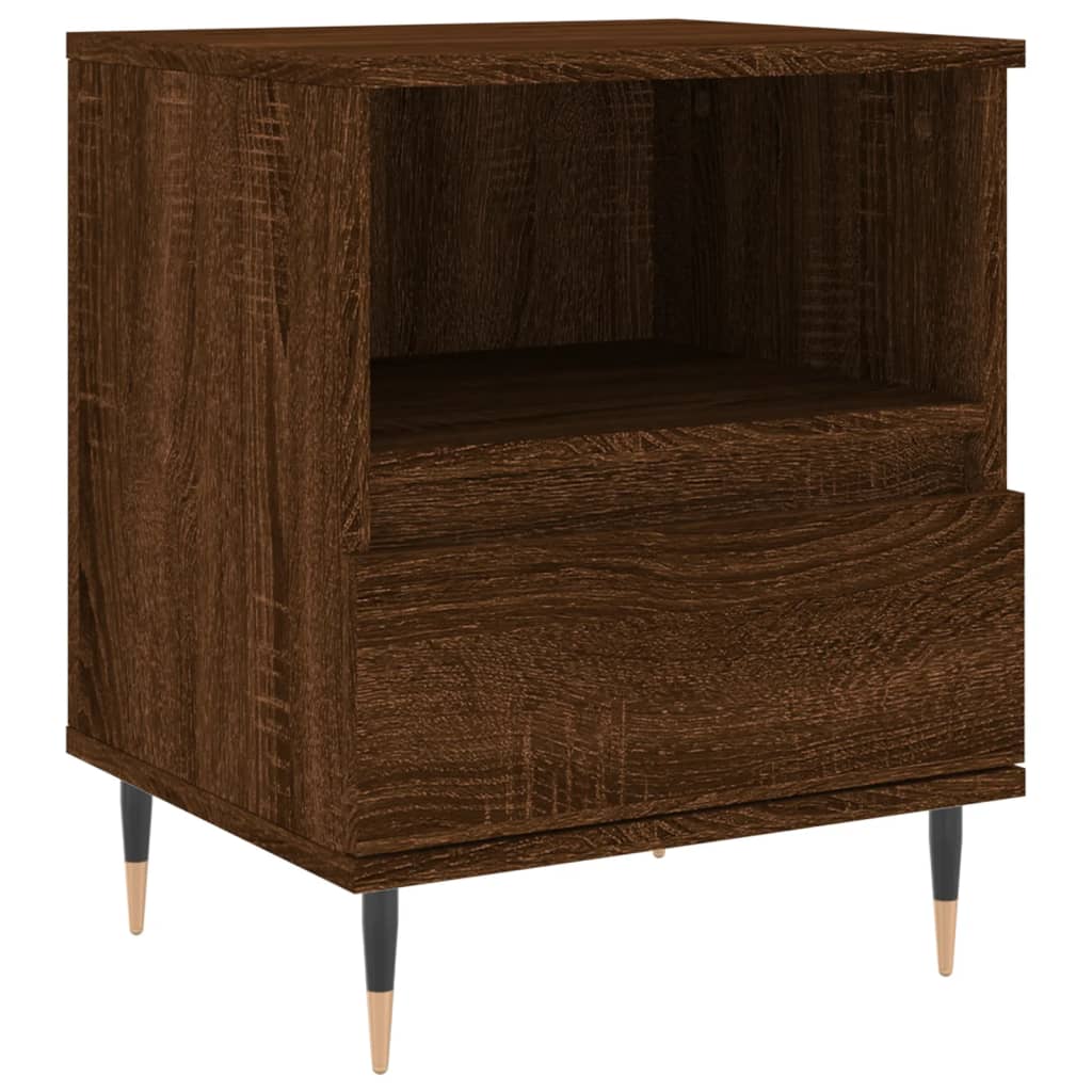 Nachttische 2 Stk. Braun Eichen-Optik 40x35x50 cm Holzwerkstoff - Pazzar.ch