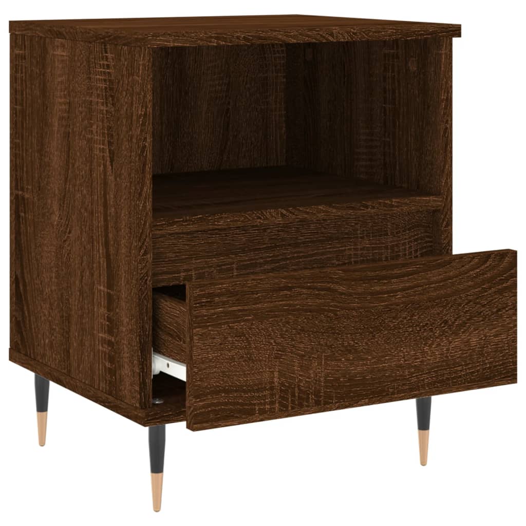 Nachttische 2 Stk. Braun Eichen-Optik 40x35x50 cm Holzwerkstoff - Pazzar.ch