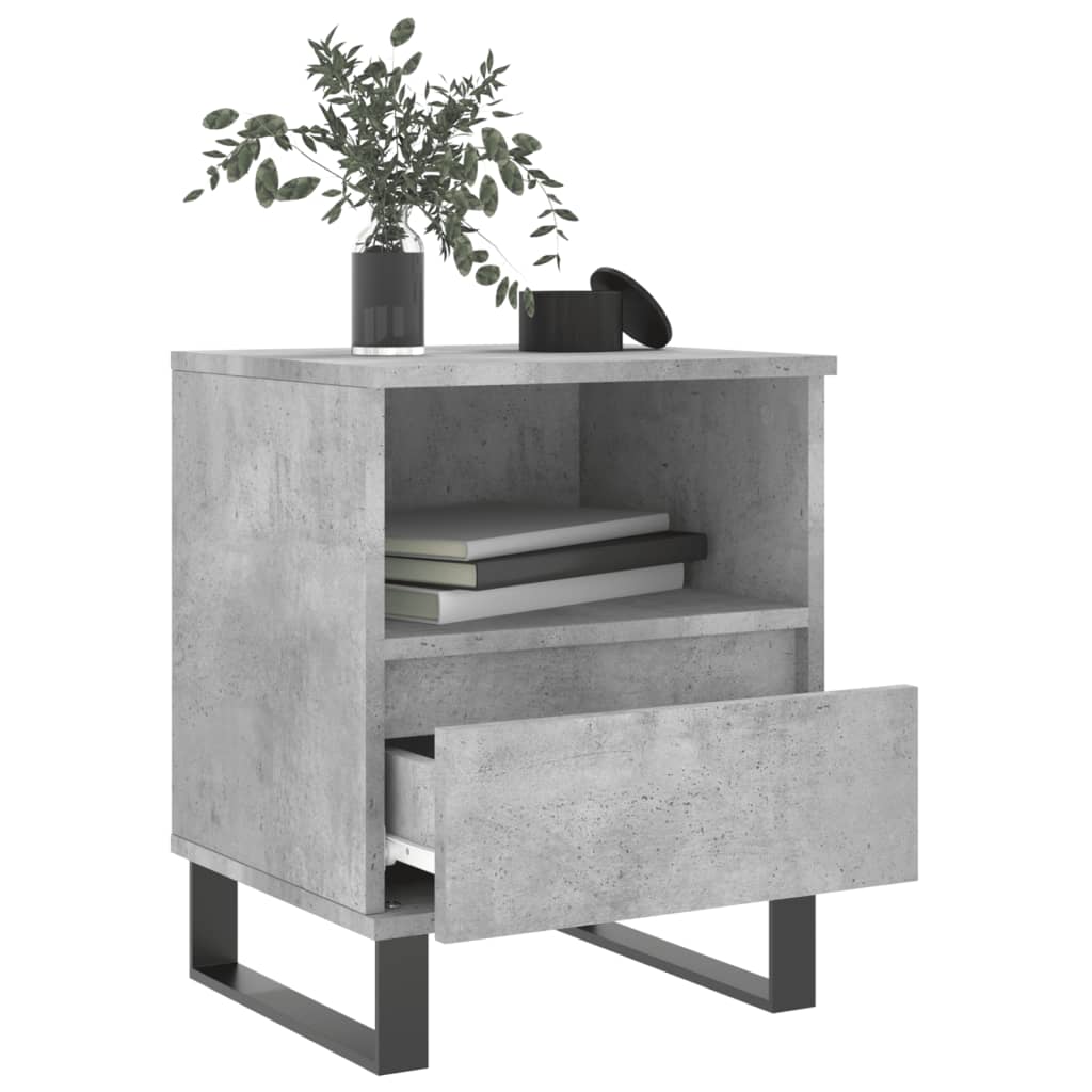 Nachttische 2 Stk. Betongrau 40x35x50 cm Holzwerkstoff - Pazzar.ch