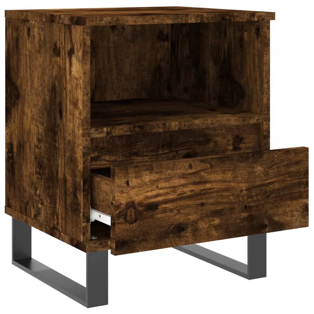 Nachttische 2 Stk. Räuchereiche 40x35x50 cm Holzwerkstoff - Pazzar.ch