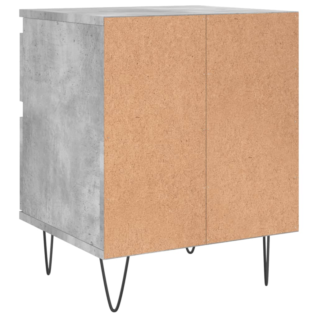 Nachttische 2 Stk. Betongrau 40x35x50 cm Holzwerkstoff - Pazzar.ch